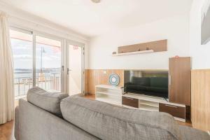 梅莱纳拉Primera línea con preciosas vistas al mar的客厅配有2张沙发和1台平面电视