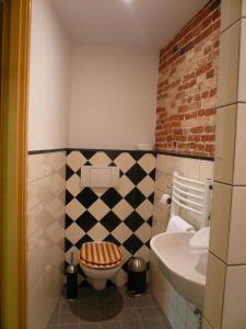 格罗宁根埃姆登仓库住宿加早餐旅馆的一间带卫生间和水槽的浴室