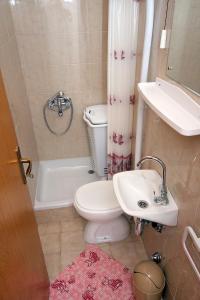 巴比诺波尔杰Apartments by the sea Sobra, Mljet - 4898的浴室配有卫生间、盥洗盆和浴缸。
