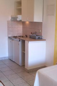 格拉达茨Apartments with a parking space Gradac, Makarska - 11332的厨房配有带水槽和炉灶的台面