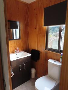 WestmereWestmere Retreat的一间带卫生间、水槽和窗户的浴室