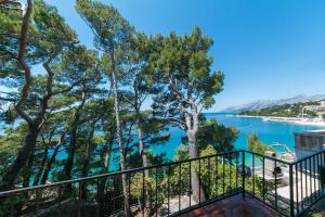 布雷拉Apartments by the sea Brela, Makarska - 16950的享有水景的阳台