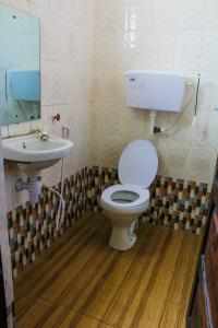 迪亚尼海滩Armaan Guest House的一间带卫生间和水槽的浴室
