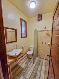 拉斯加勒拉斯拉普塔孔住宿加早餐旅馆的一间带水槽和卫生间的浴室