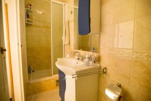 莫鲁纳特Apartments by the sea Molunat, Dubrovnik - 2137的一间带水槽和淋浴的浴室