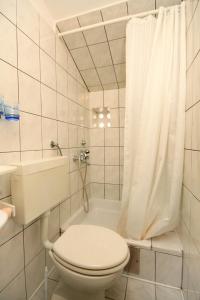 斯拉诺Apartments and rooms with parking space Slano, Dubrovnik - 2159的一间带卫生间、浴缸和淋浴的浴室