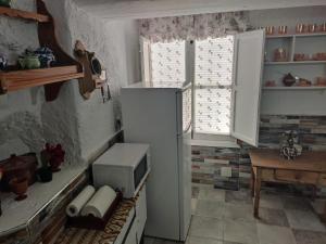 GorafeCueva Navarro的厨房配有白色冰箱和窗户。