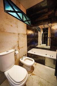 维拉卡洛斯帕兹Terra Firma Hotel Boutique的一间带卫生间和浴缸的浴室
