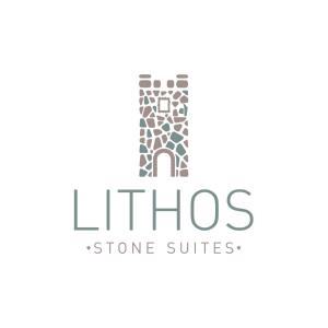 阿里奥波利斯Lithos Stone Suites的石制商店套房的标志