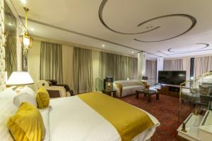 伊斯兰堡Best Western Premier Islamabad的酒店客房,配有床和电视