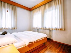 坎皮泰洛Apartment Ardoney by Interhome的一间卧室设有一张床和两个窗户。