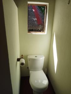 圣玛丽La Tiaré île aux Nattes的一间带卫生间和窗户的小浴室
