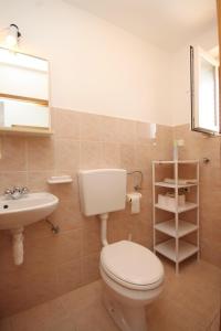 内里吉恩Holiday apartments Osor, Losinj - 8004的一间带卫生间和水槽的浴室