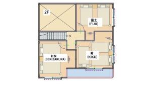 旭川旭川ファミリーハウスみんみん的房屋的平面图