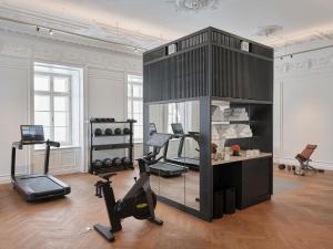维也纳Rosewood Vienna的健身房,室内设有健身器材