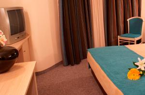塞尔米艾瑞斯酒店的酒店客房,配有床和电视