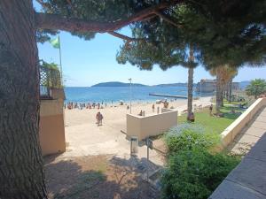 土伦Le Côte d'Azur的沙滩上和大海上的人