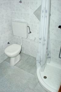 拉茨斯切Apartments by the sea Racisce, Korcula - 161的白色的浴室设有卫生间和淋浴。
