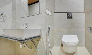 乌代浦Tripli Hotels Le Shelton的一间带水槽和卫生间的浴室
