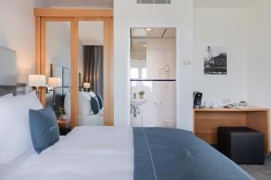 吕塞尔斯海姆鲁塞尔舍姆精选酒店的一间酒店客房 - 带一张床和一间浴室