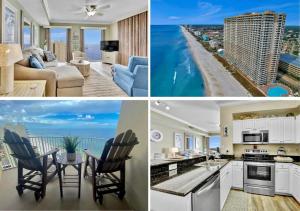 巴拿马城海滩Million Dollar Views, Stunning Beachfront Property的 ⁇ 的四张照片的拼贴
