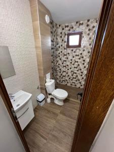 帕莫瑞斯塔玛托维之家旅馆的一间带卫生间和水槽的浴室
