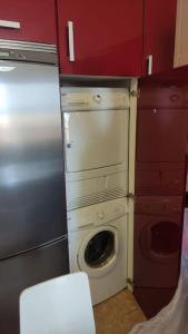 拉雷斯廷加VV LA ISLA的小厨房配有洗衣机和洗衣机