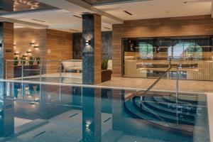 亚列姆切Ведмежа гора Panorama Spa Resort的酒店大堂的游泳池