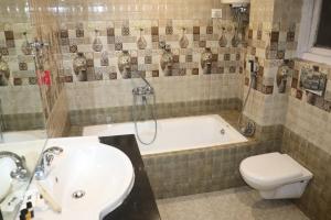 甘托克THE IMPERIAL HOTEL & Spa的带浴缸、盥洗盆和卫生间的浴室