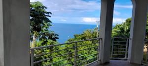 Tortola IslandAbigail's Splendor -2 Bedroom Entire Apartment的阳台享有海景。