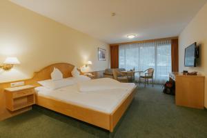 施伦斯津巴酒店的酒店客房 - 带一张床和用餐室