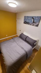 耶洛奈夫YK Aurora的一间卧室配有一张壁画床