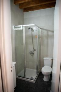 洛弗Cleo's Inn的带淋浴和卫生间的浴室