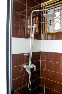 AfwerasiEl-King Home Lodge的浴室内配有淋浴和头顶淋浴