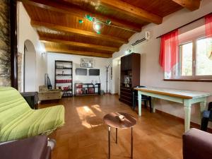 皮亚扎-阿尔梅里纳Wonderful house in the heart of Sicily的客厅配有乒乓球桌