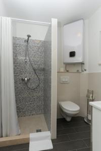 杜布罗夫尼克Ambience Dubrovnik的带淋浴和卫生间的浴室