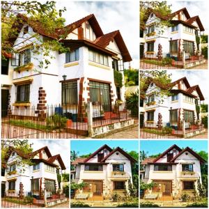 布卢梅瑙Hostel Rota do Vale的房屋四张照片的拼贴