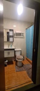科罗尔Paradise Comfort的浴室配有卫生间、盥洗盆和淋浴。