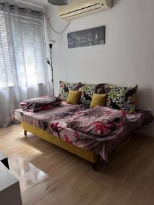 布拉戈耶夫格勒Apartment Lili的带沙发的客厅内的一张床位