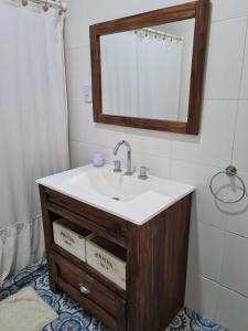埃斯佩兰萨Apart Esperanza的一间带水槽和镜子的浴室