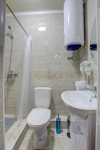 卡拉科尔Ordo Hotel的一间带卫生间和水槽的浴室