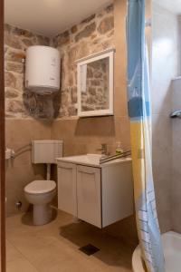 拉斯托伏House Antica的浴室配有卫生间、盥洗盆和淋浴。