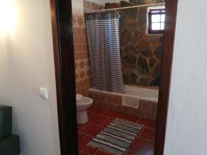 雷根古什-迪蒙萨拉什Casa Monreal的带浴缸、卫生间和淋浴的浴室。