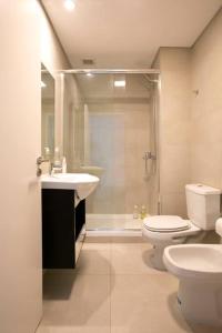 La LonjaDepartamento premium en Pilar 220的浴室配有卫生间、盥洗盆和淋浴。