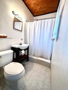 海地角Habitation Des Lauriers的浴室配有白色卫生间和盥洗盆。