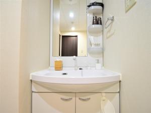 冈山Regariain - Vacation STAY 84627的浴室设有白色水槽和镜子