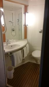 博韦宜必思博韦机场酒店的一间带水槽和卫生间的浴室