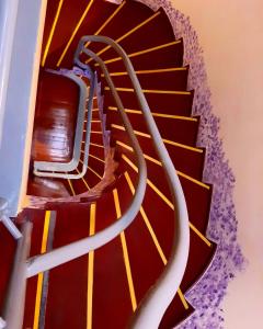 布宜诺斯艾利斯La Cascada Townhouse Hotel的楼梯,楼梯,有栏杆的建筑物