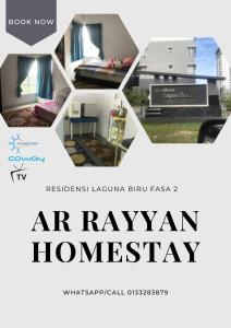 万挠Homestay Ar Rayyan RESIDENSI LAGUNA BIRU的 ⁇ 香家庭传说照片的拼合