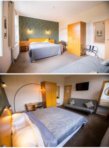 巴拉特里乐斯卡佩德酒店的两张带两张床的酒店客房的照片